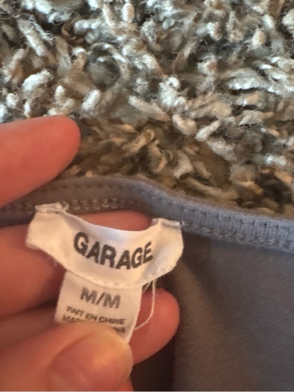 Garage Square Neck Long Sleeve Tee in Light Gray - Picture 2 of 2